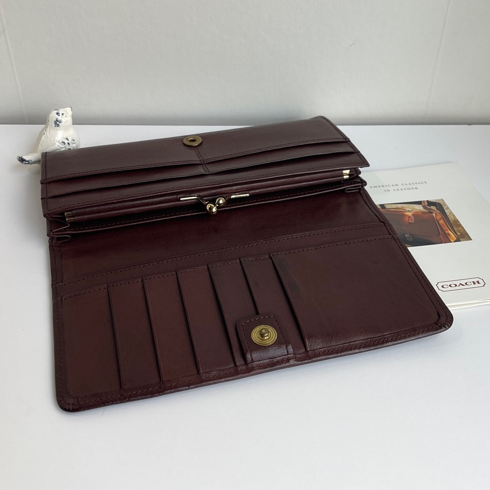 COACH Vintage Framed Envelope Kiss Lock Clutch 1990βs - Picture 4 of 16